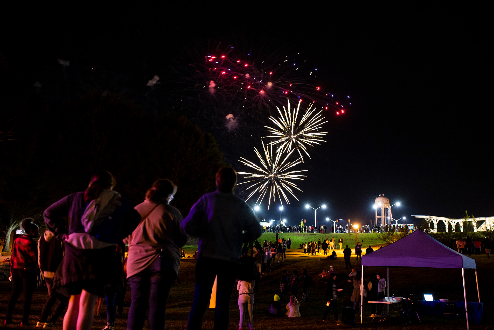 fireworks on campus