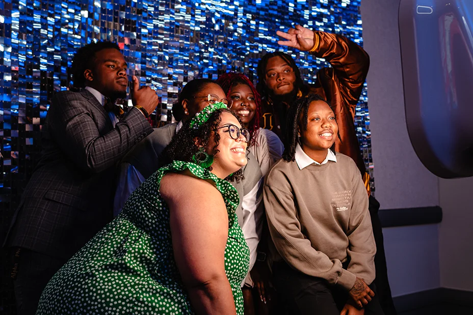 students taking selfie at Student Achievement Awards