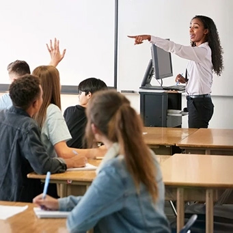 teacher in classroom