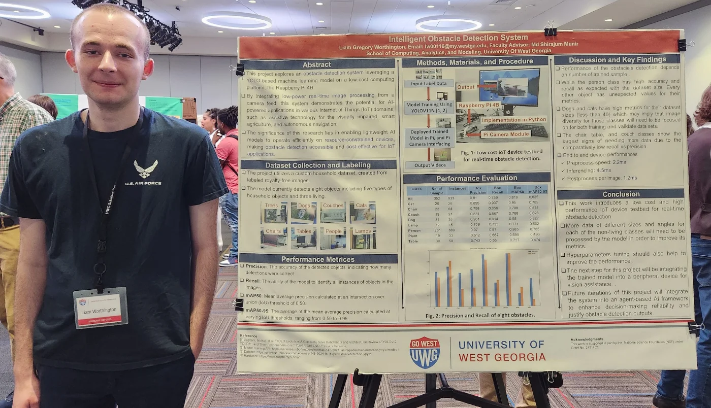 Poster presentation by student Liam Worthington