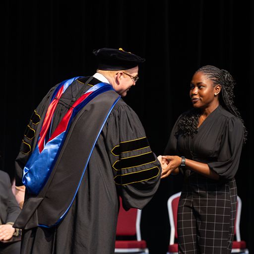 Delight accepting award