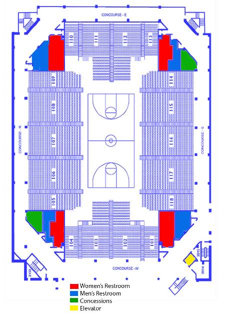 map of amenities located on concourse