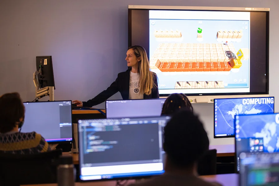 students in gaming classroom