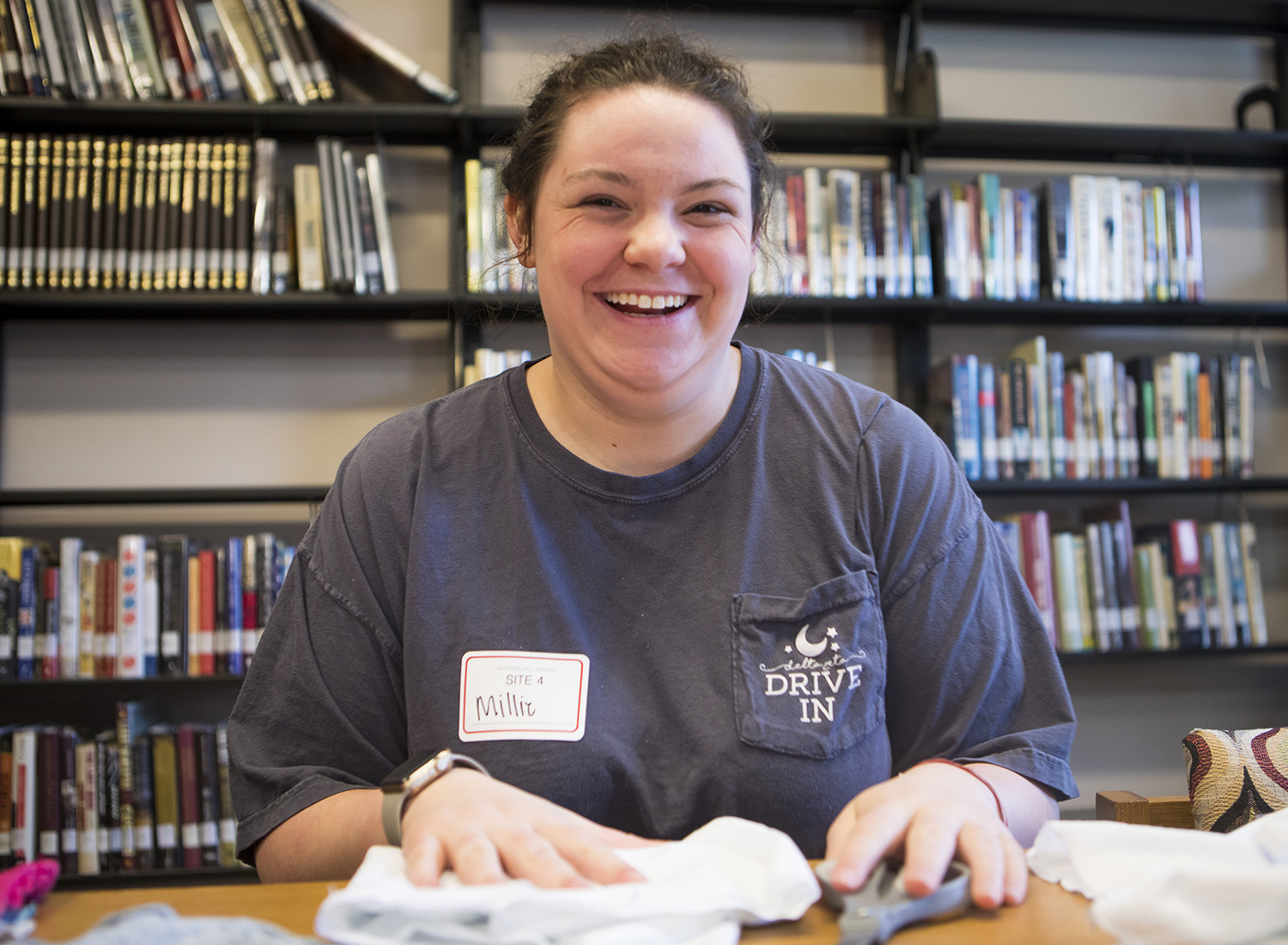 Student volunteer at Whitesburg Library