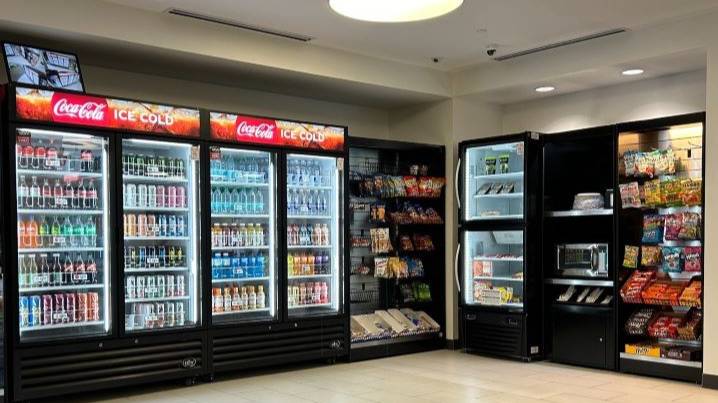 Shelf of drinks