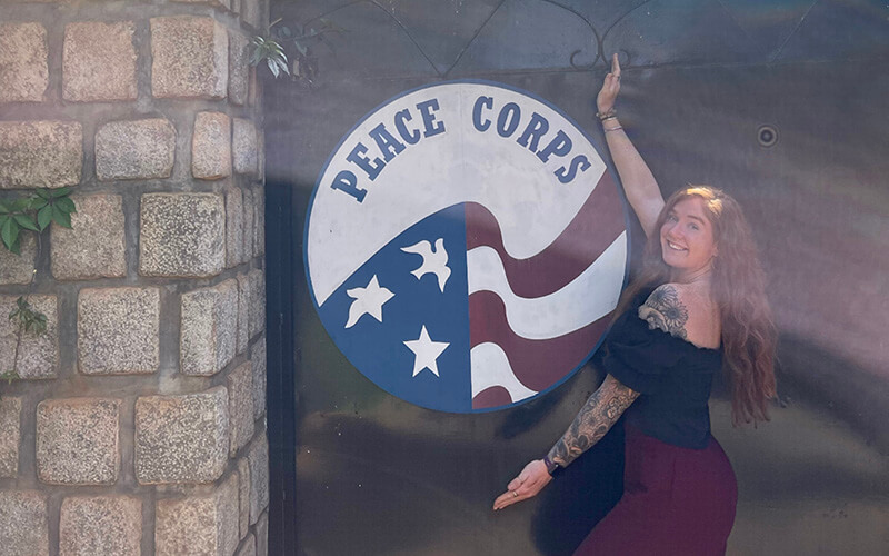 UWG alumna and Peace Corps volunteer Mackenzie Hafer