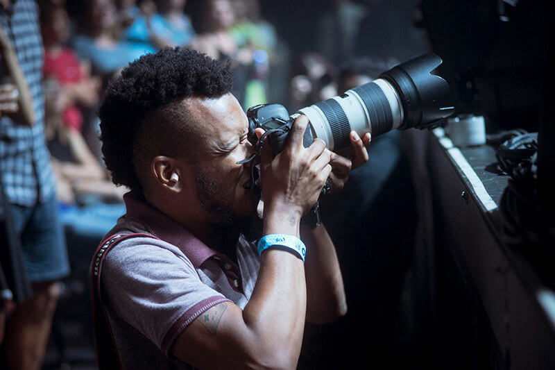Terence Rushin taking a photo