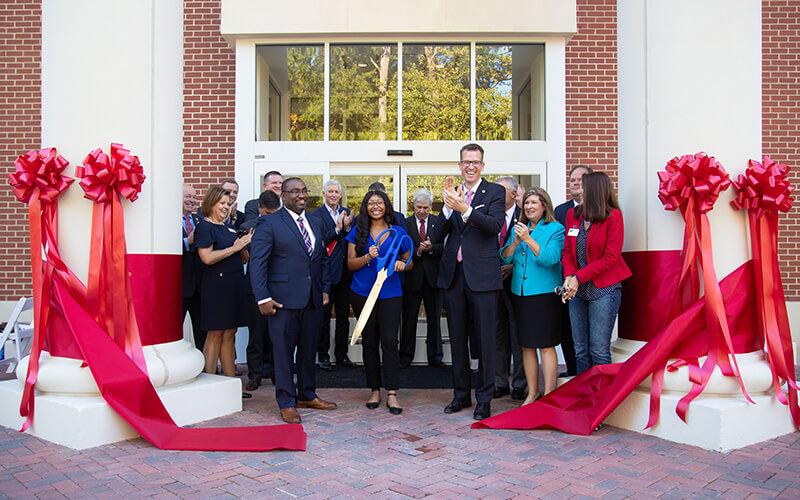 Business Building Ribbon Cutting