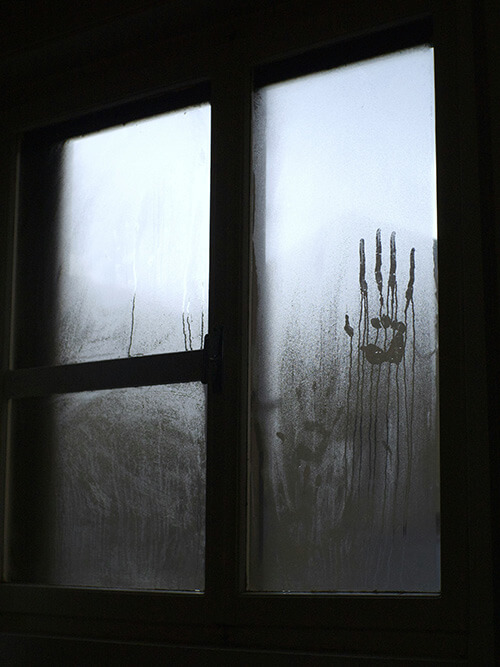 steamy handprint