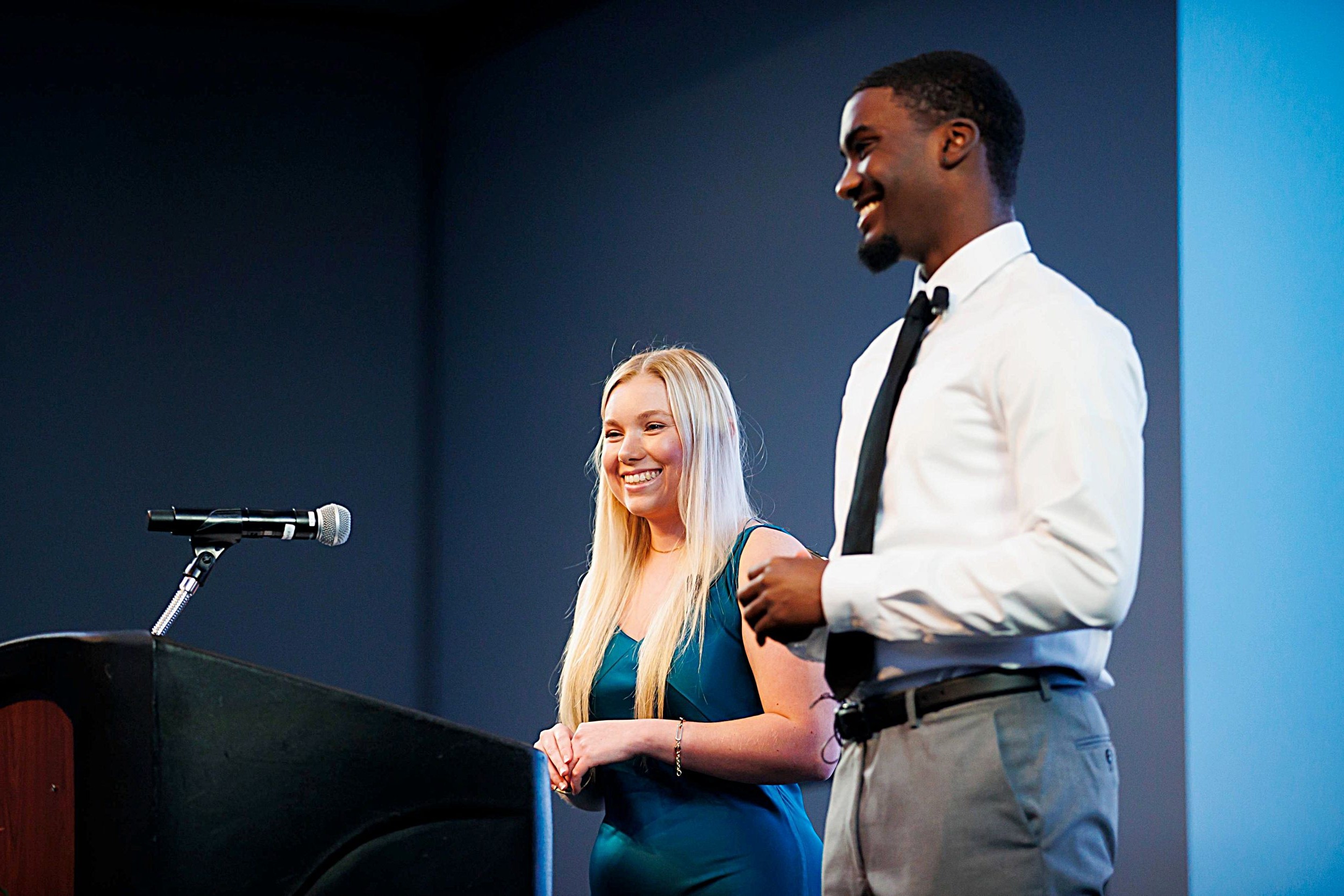 Richard Reed & Carlie Pair presenting at Media Night 2024